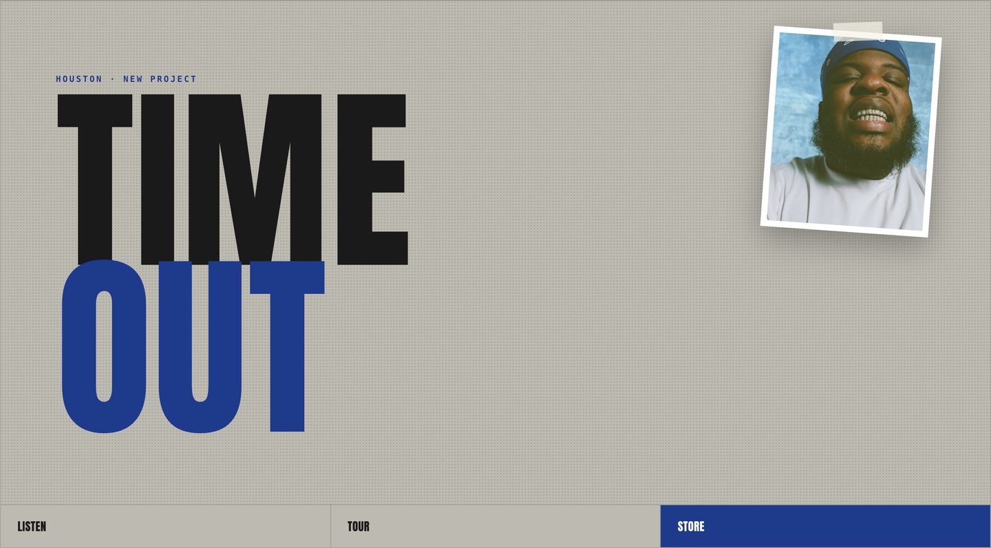 Maxo Kream artist site hero in browser frame
