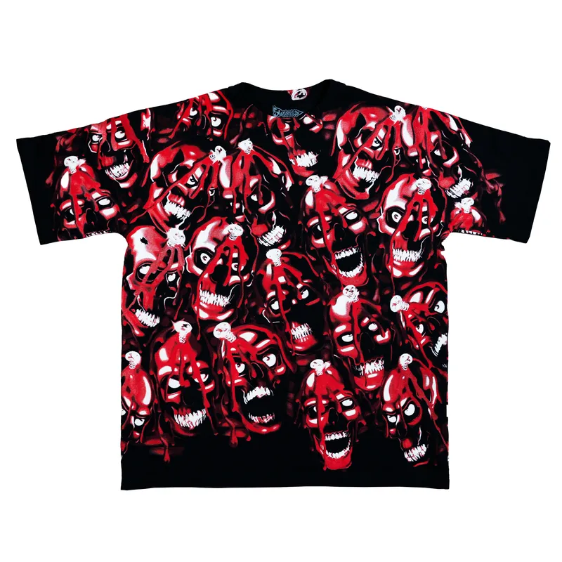 SLUMPED red skull pile tee